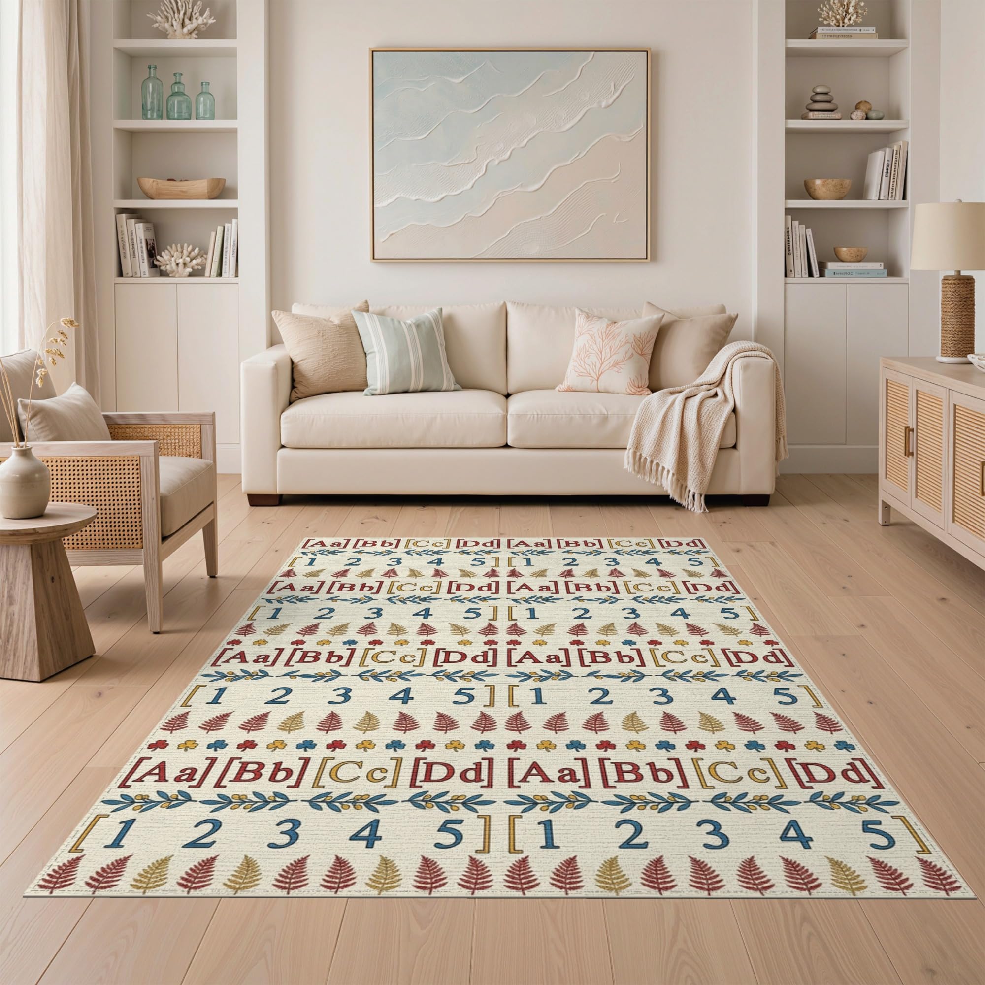 ODIKA Washable Non-Slip Stain-Resistant Area Rug