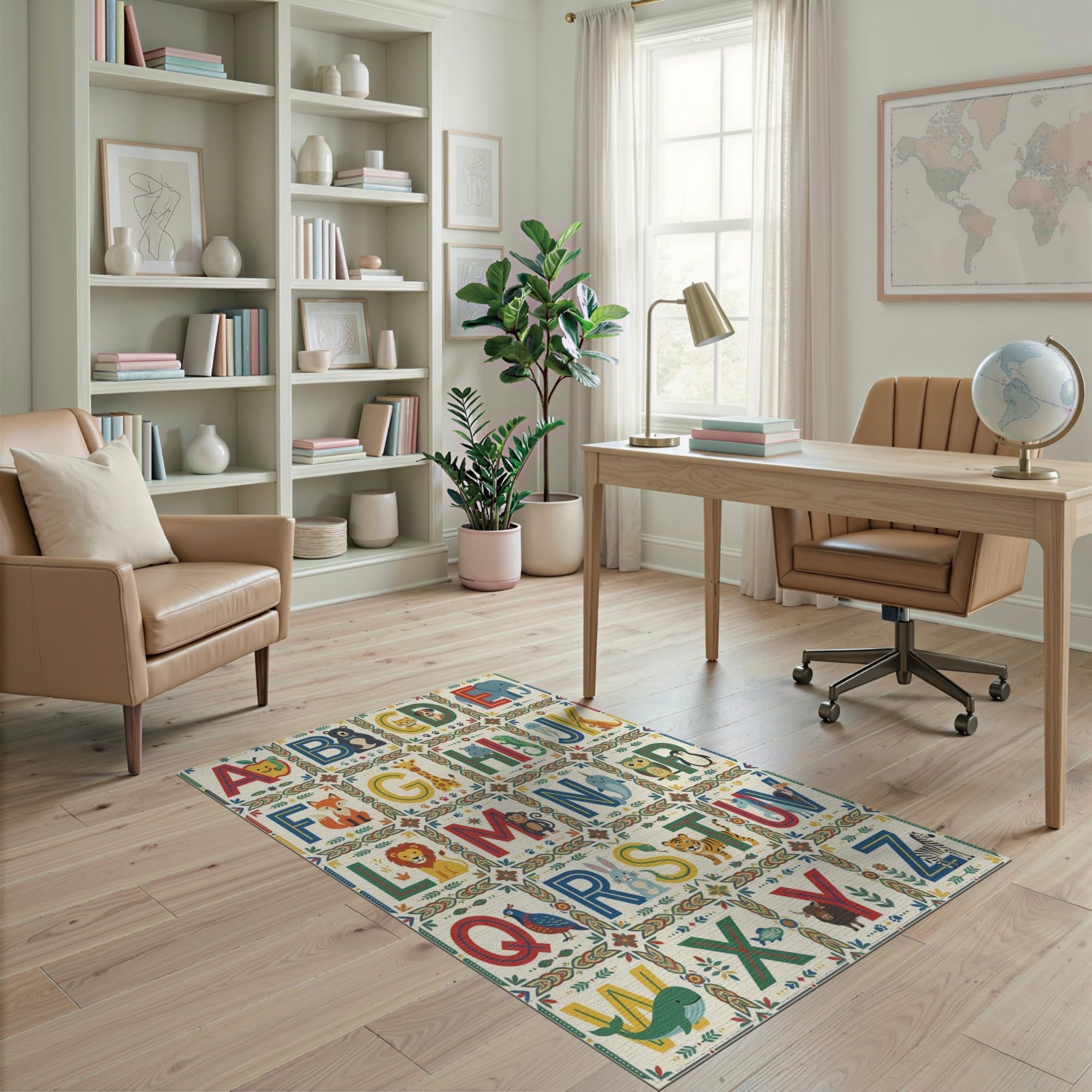 ODIKA Washable Non-Slip Stain-Resistant Area Rug