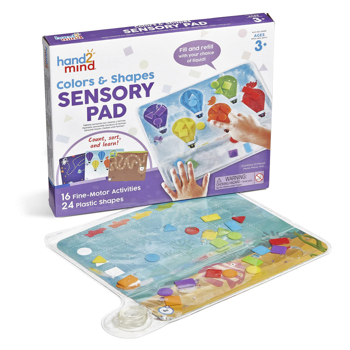 hand2mind Colors and Shapes Sensory Pad for Fine Motor Skills