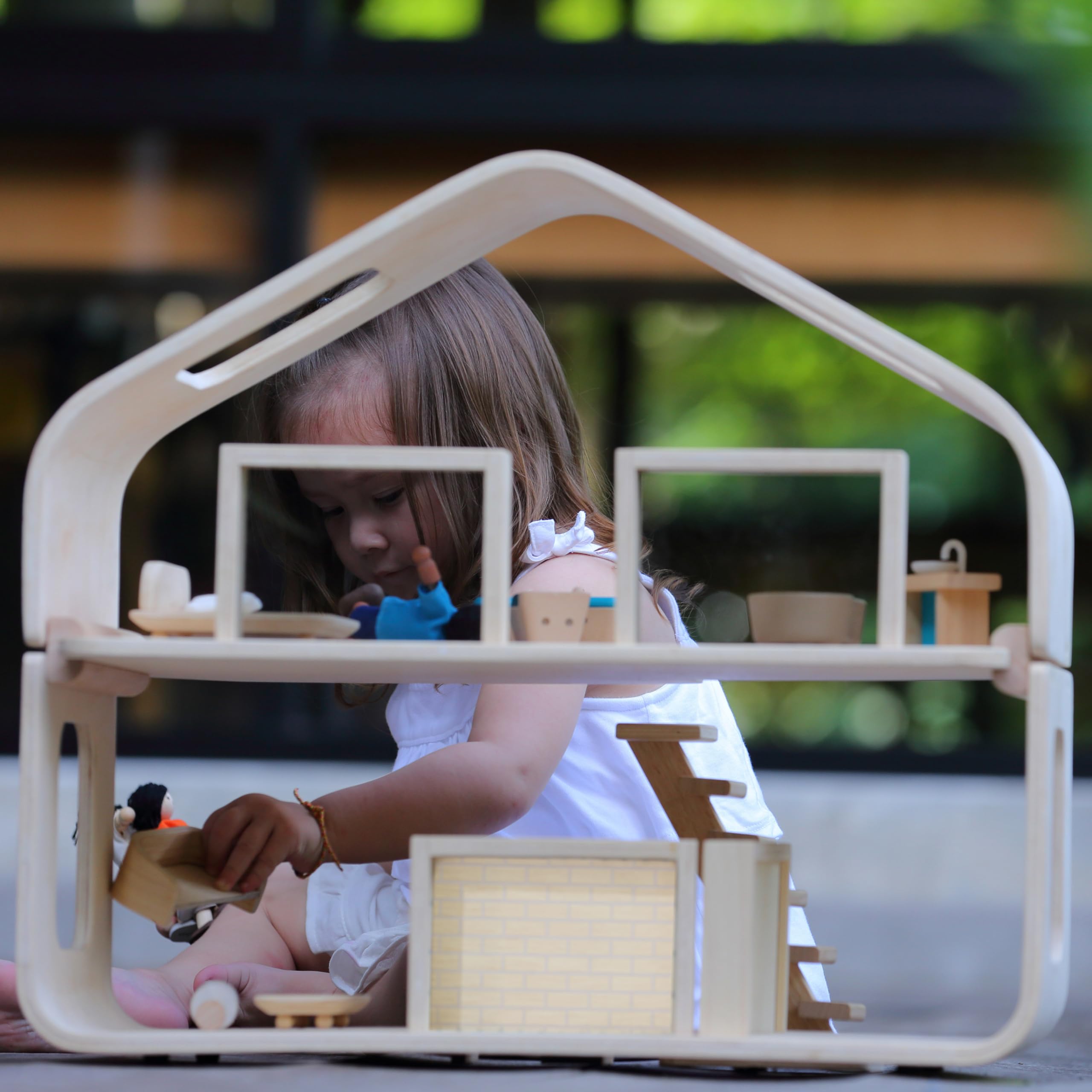 PlanToys Victorian Wooden Dollhouse Playset for Kids