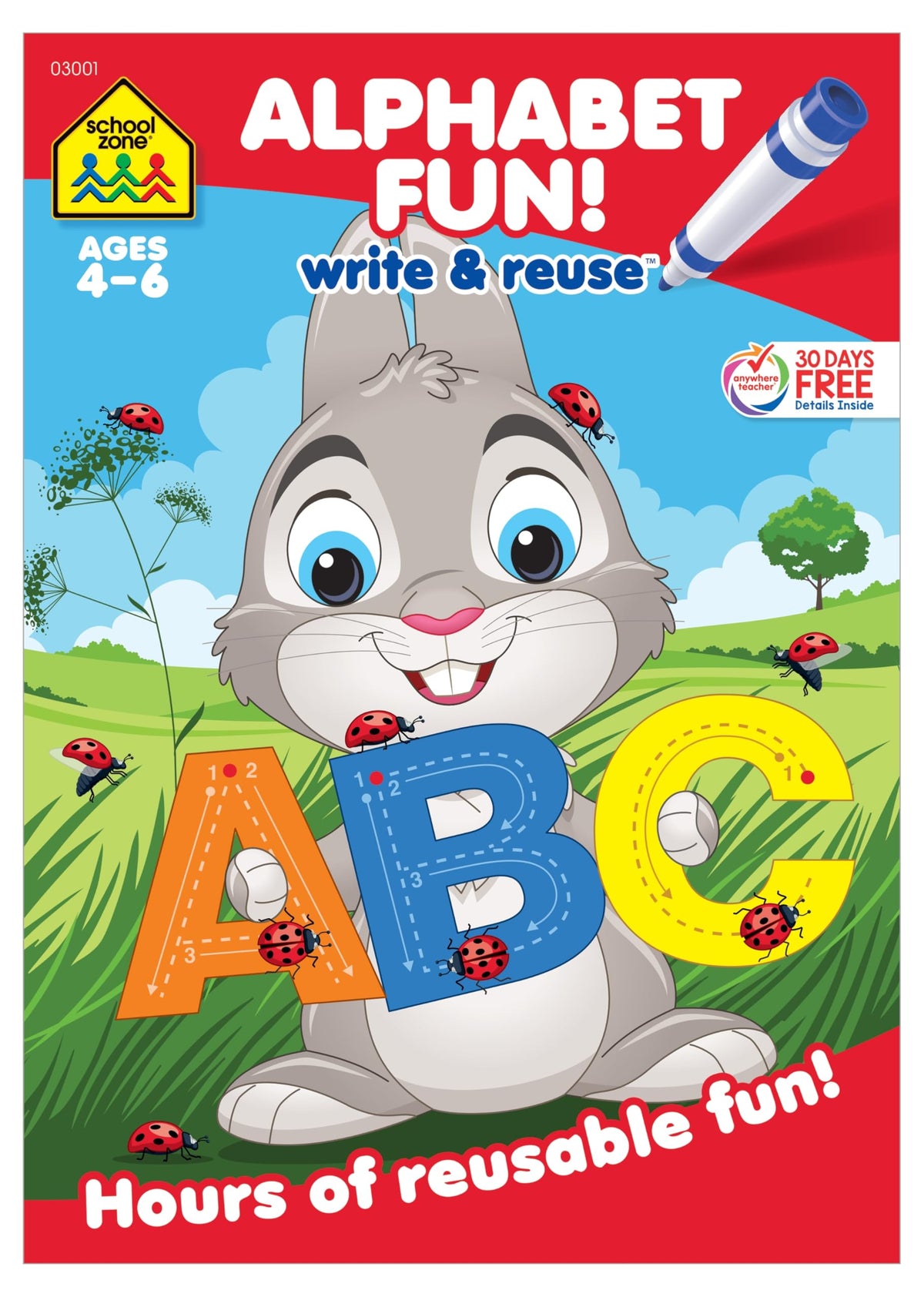 School Zone Alphabet Fun Write-and-Reuse Workbook