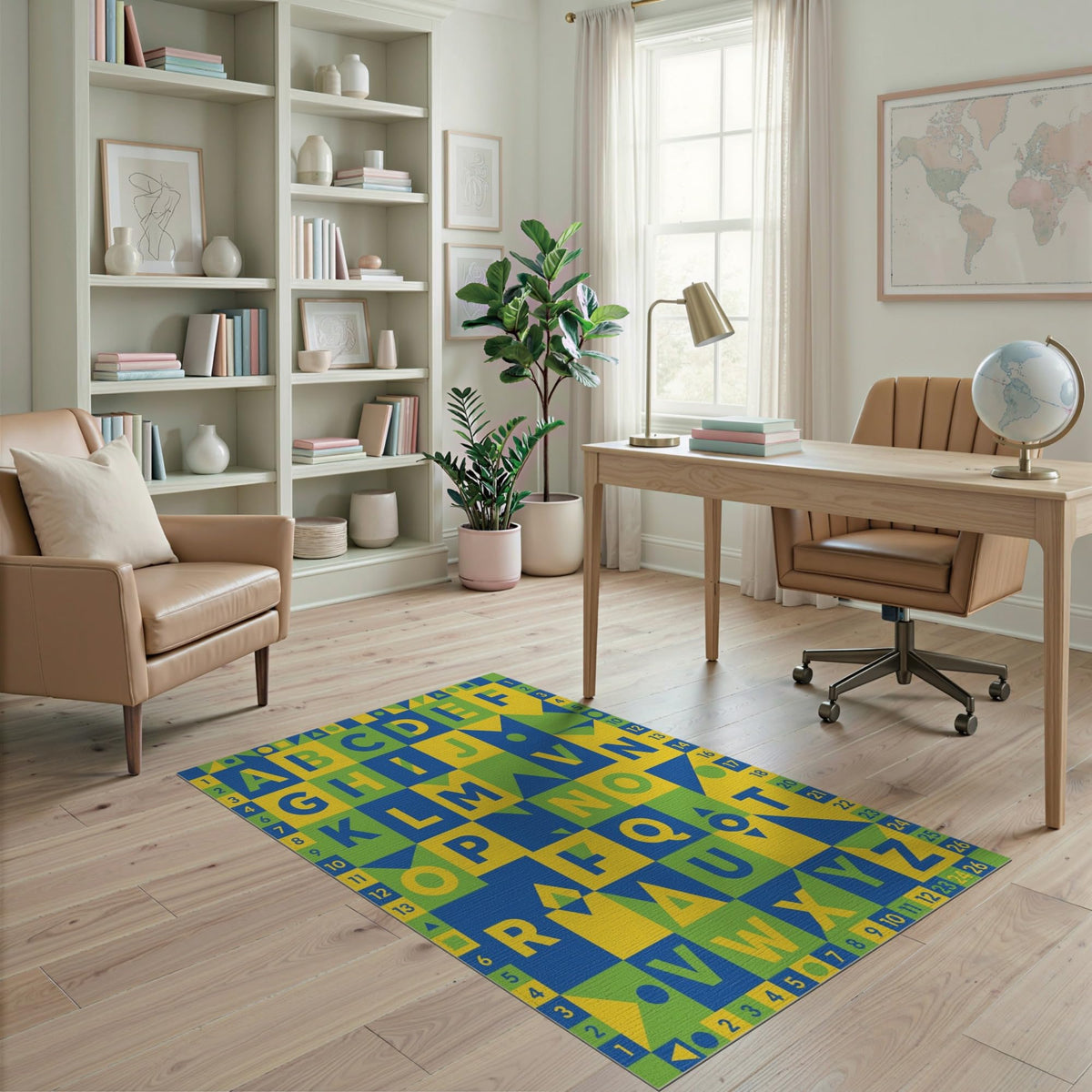 ODIKA Washable Non-Slip Stain-Resistant Area Rug
