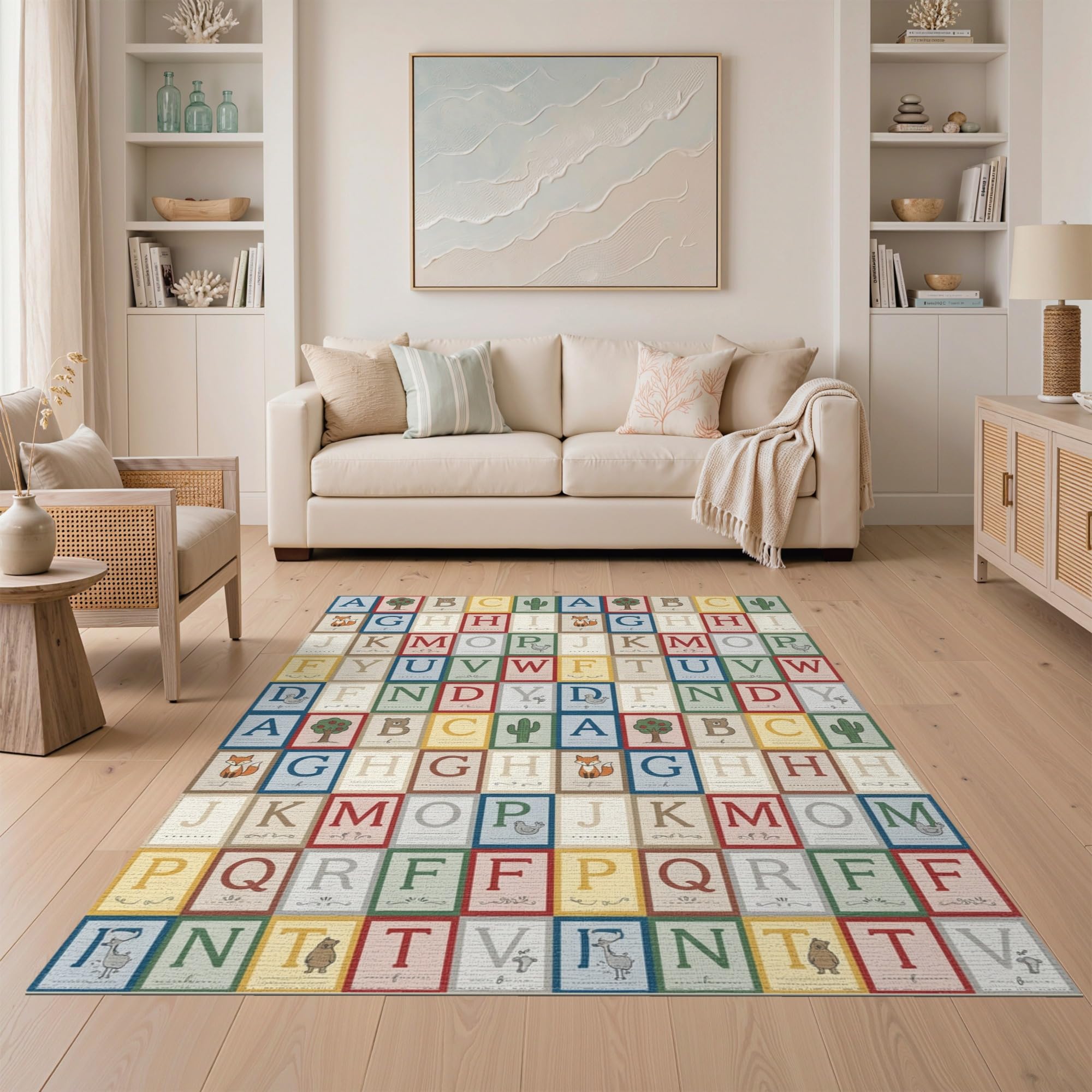 ODIKA Washable Non-Slip Stain-Resistant Area Rug