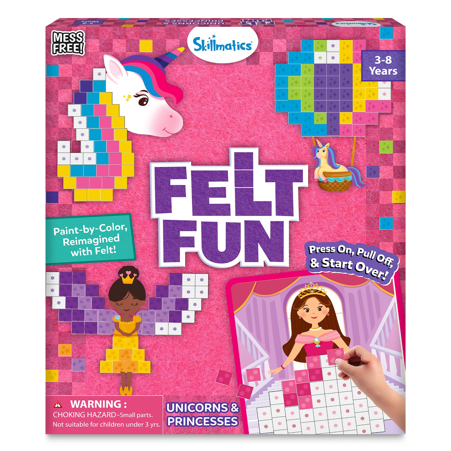 Skillmatics Reusable Mosaic 3D Craft Kit for Ages 3–8