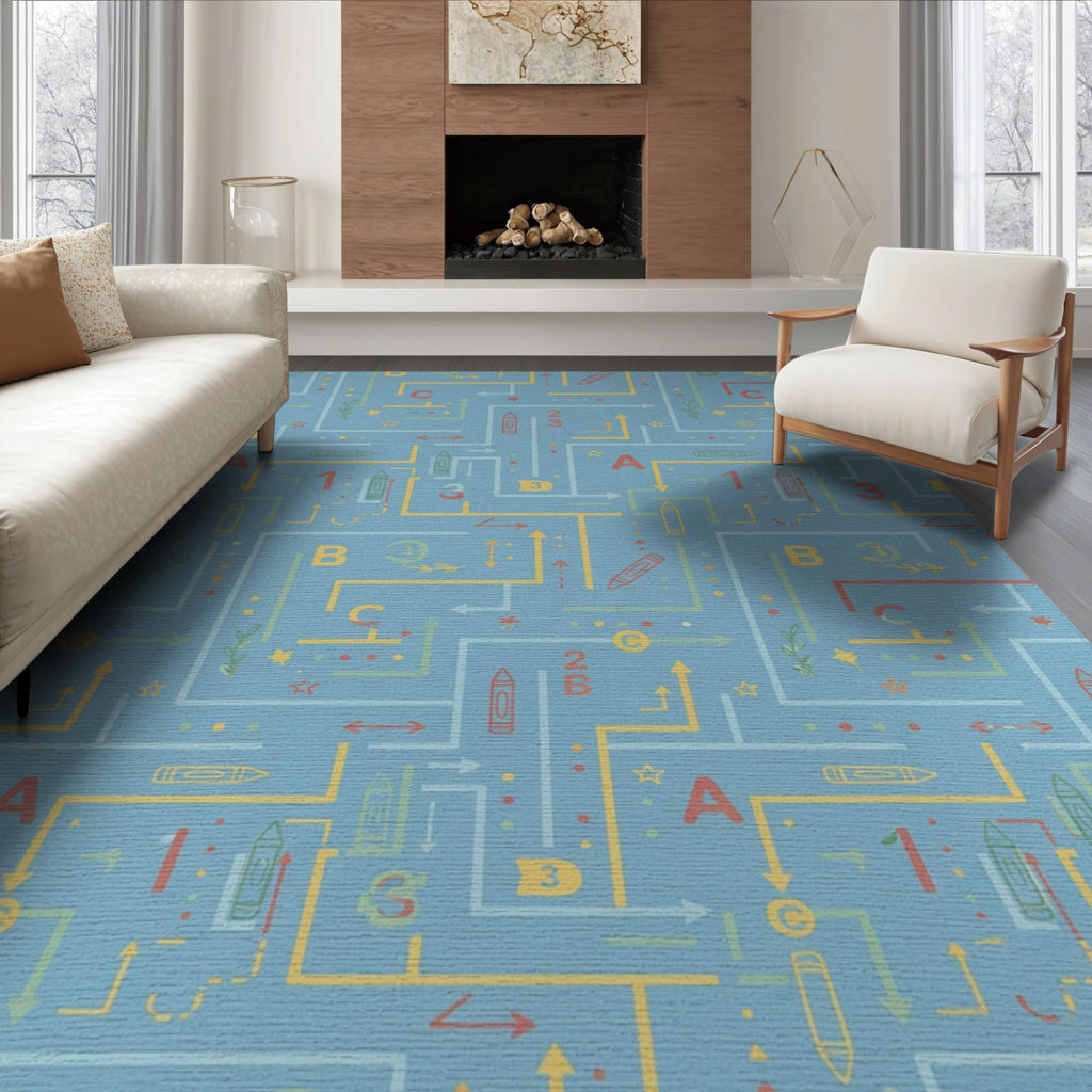 ODIKA Washable Non-Slip Stain-Resistant Area Rug