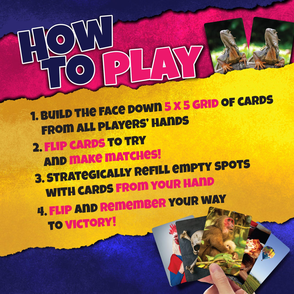 Social Memory Strategic Matching Card Game for Families