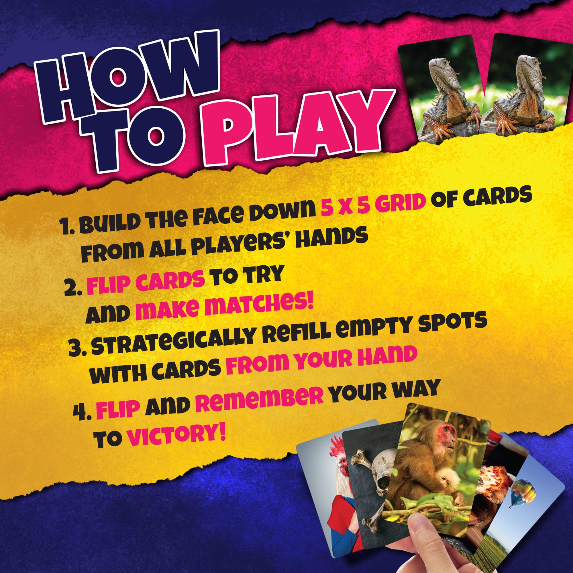 Social Memory Strategic Matching Card Game for Families