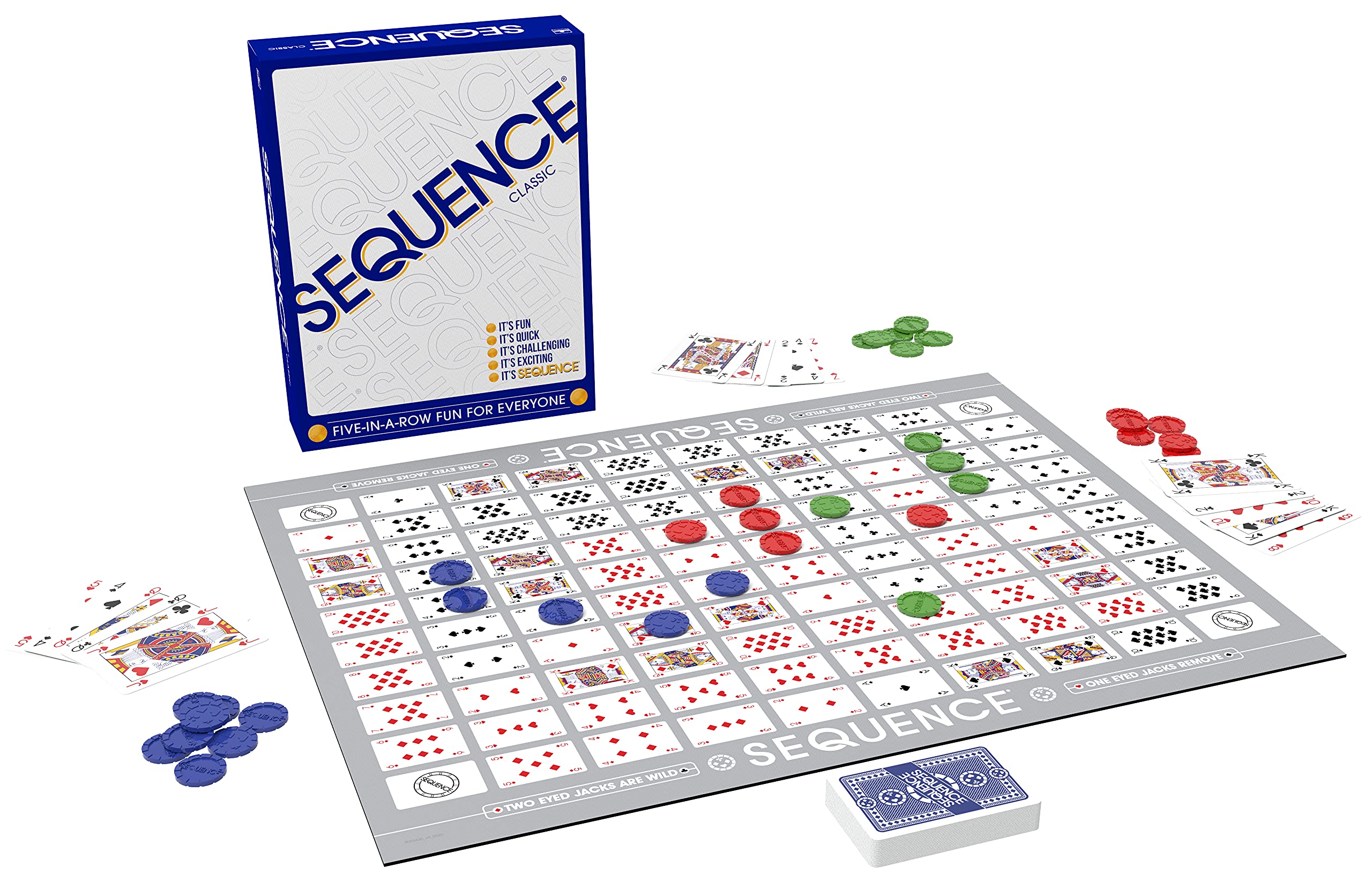 Jax Original Sequence Board Game with Cards and Chips