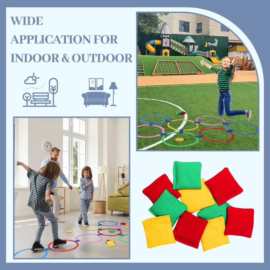 WTYIY Multi-Game Hopscotch Set with Bean Bags
