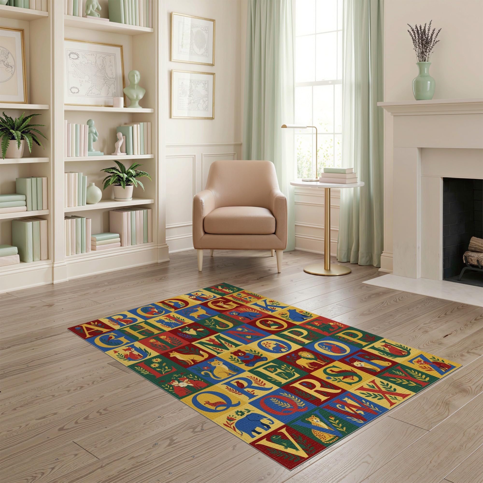 ODIKA Washable Non-Slip Stain-Resistant Area Rug