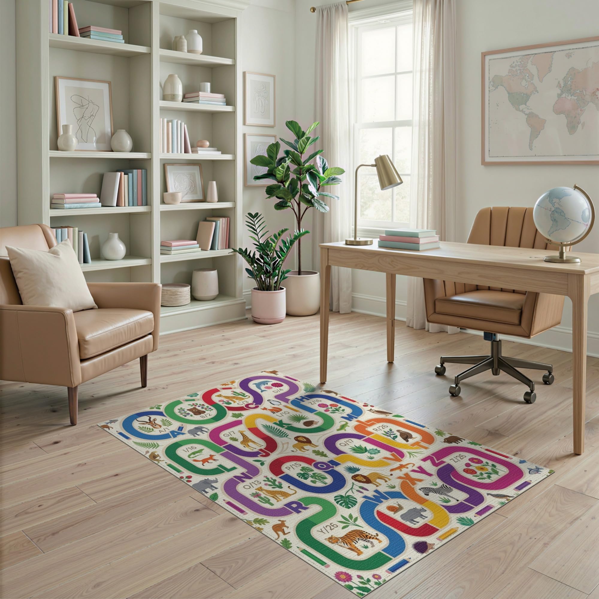 ODIKA Washable Non-Slip Stain-Resistant Area Rug