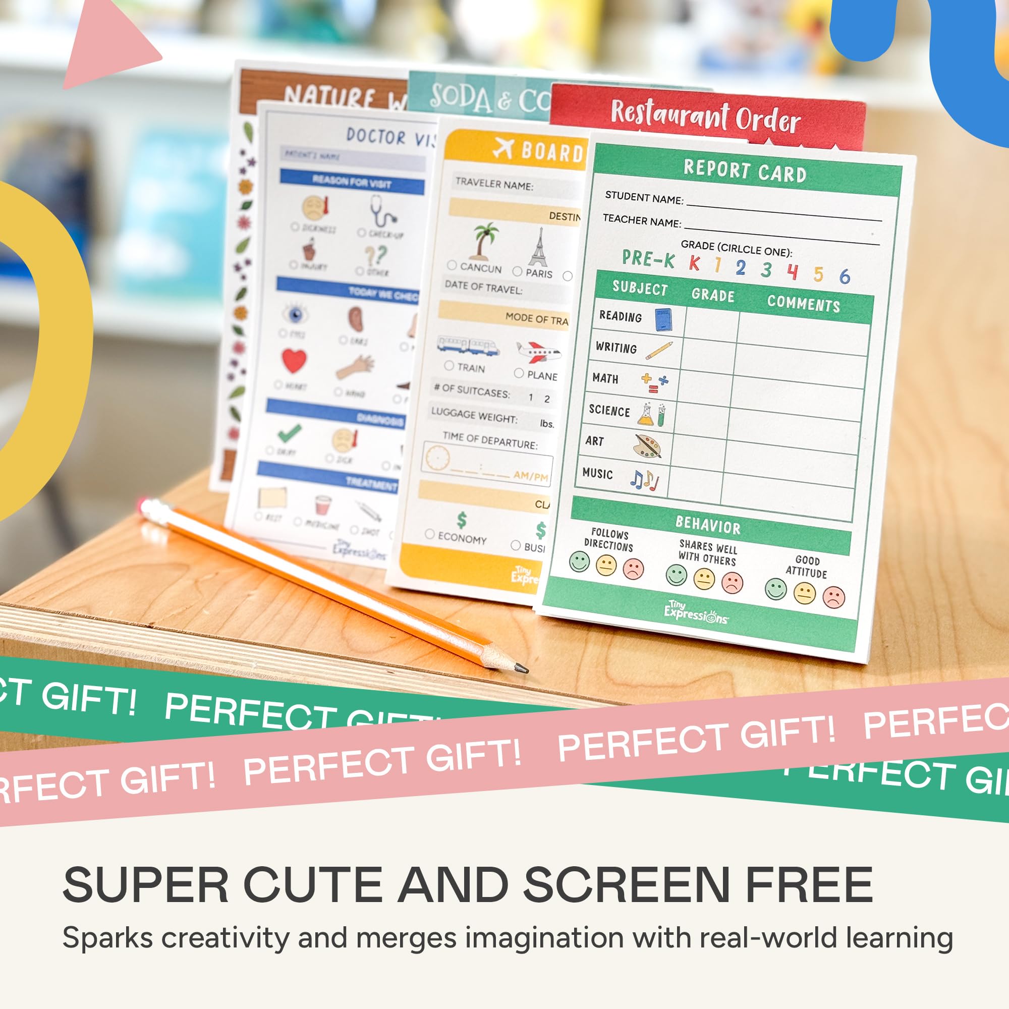 Playtime Notepads for Kids Drawing and Writing Activities