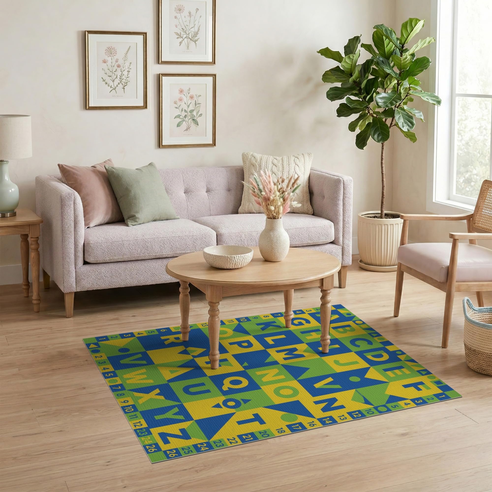 ODIKA Washable Non-Slip Stain-Resistant Area Rug