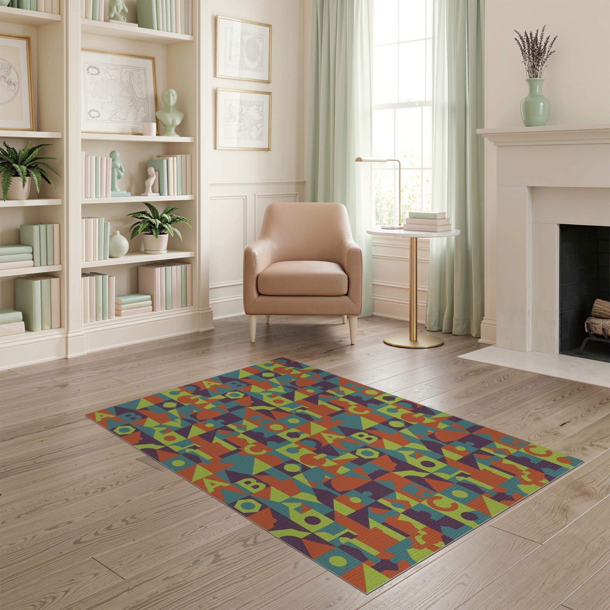ODIKA Washable Non-Slip Stain-Resistant Area Rug