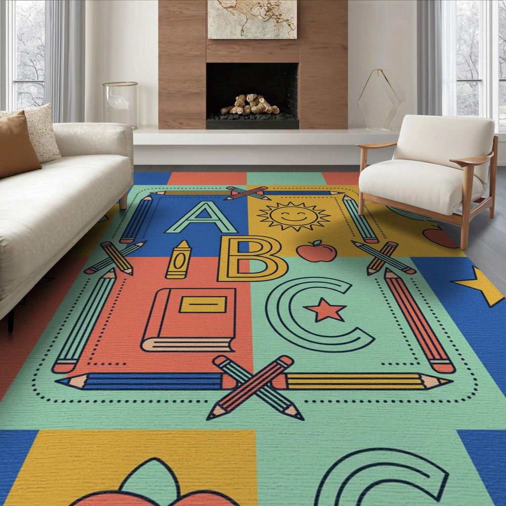 ODIKA Washable Non-Slip Stain-Resistant Area Rug
