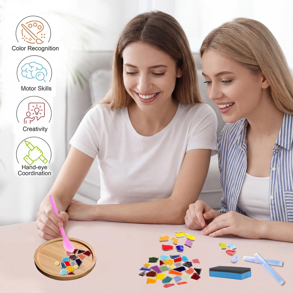 Nuyoach DIY Mosaic Coaster Craft Kit for Adults