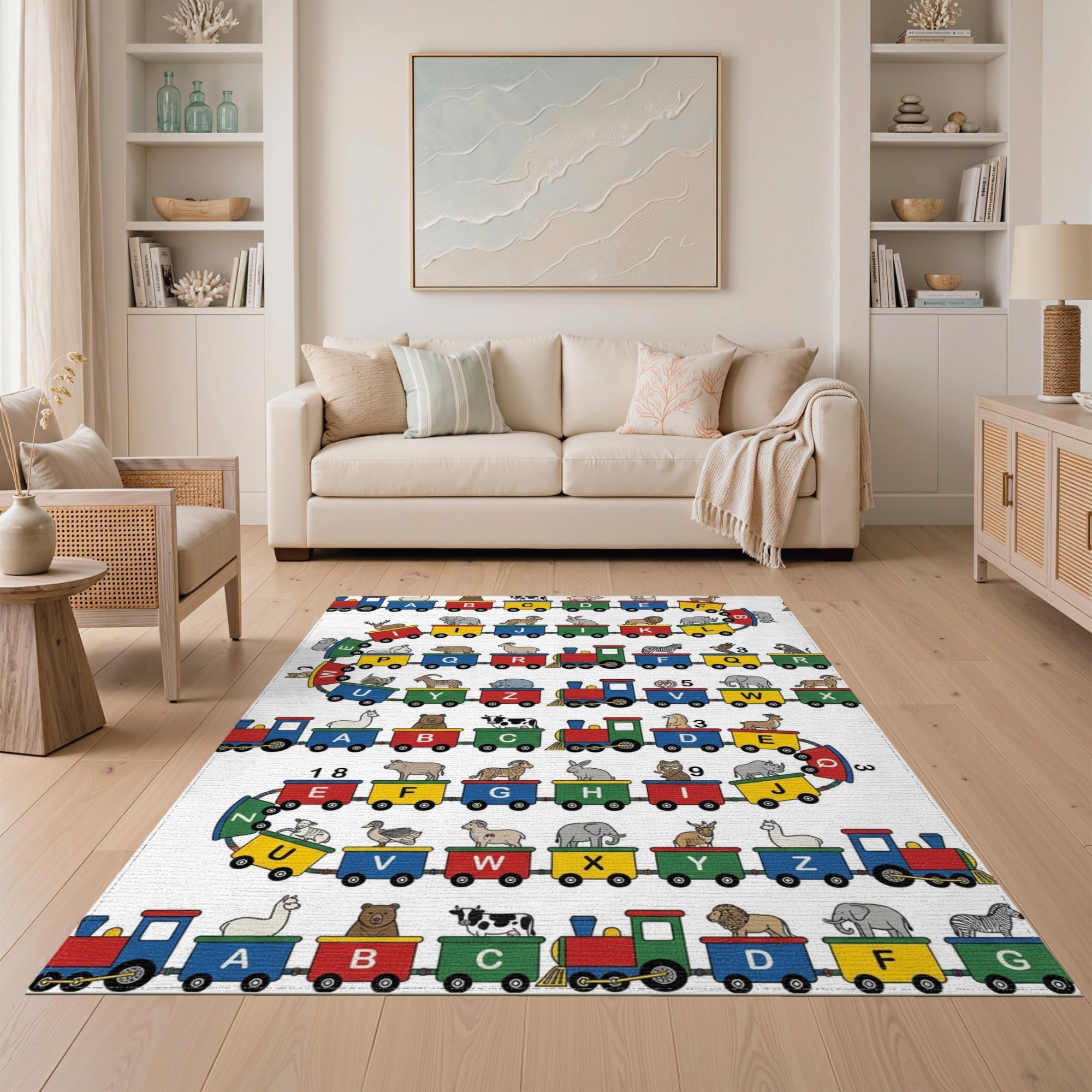 ODIKA Washable Non-Slip Stain-Resistant Area Rug