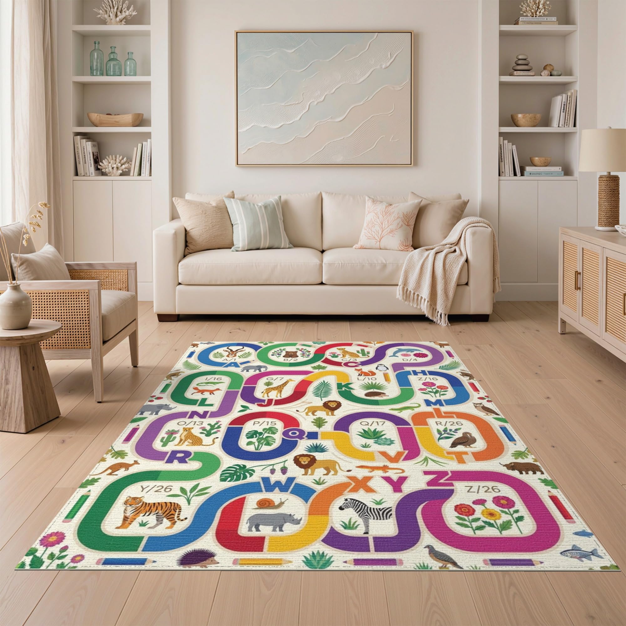 ODIKA Washable Non-Slip Stain-Resistant Area Rug