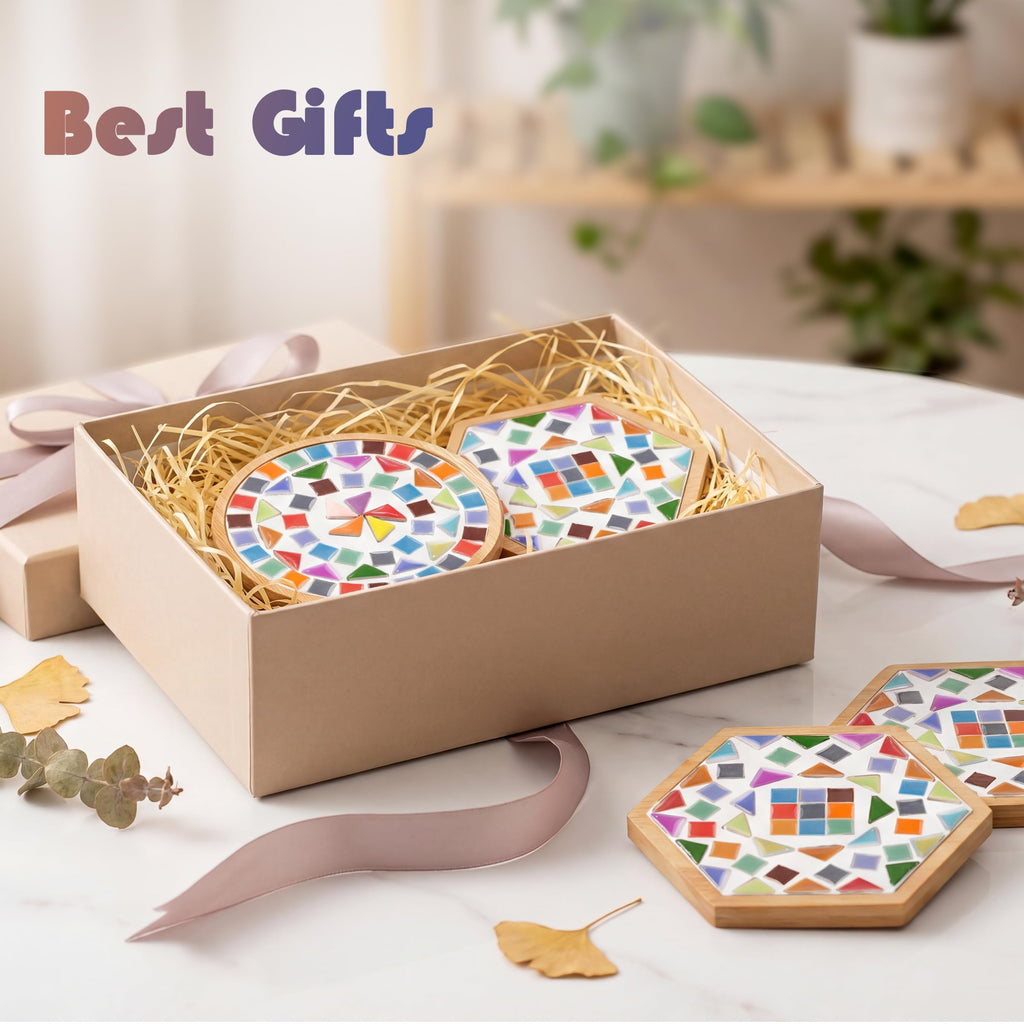 Nuyoach DIY Mosaic Coaster Craft Kit for Adults
