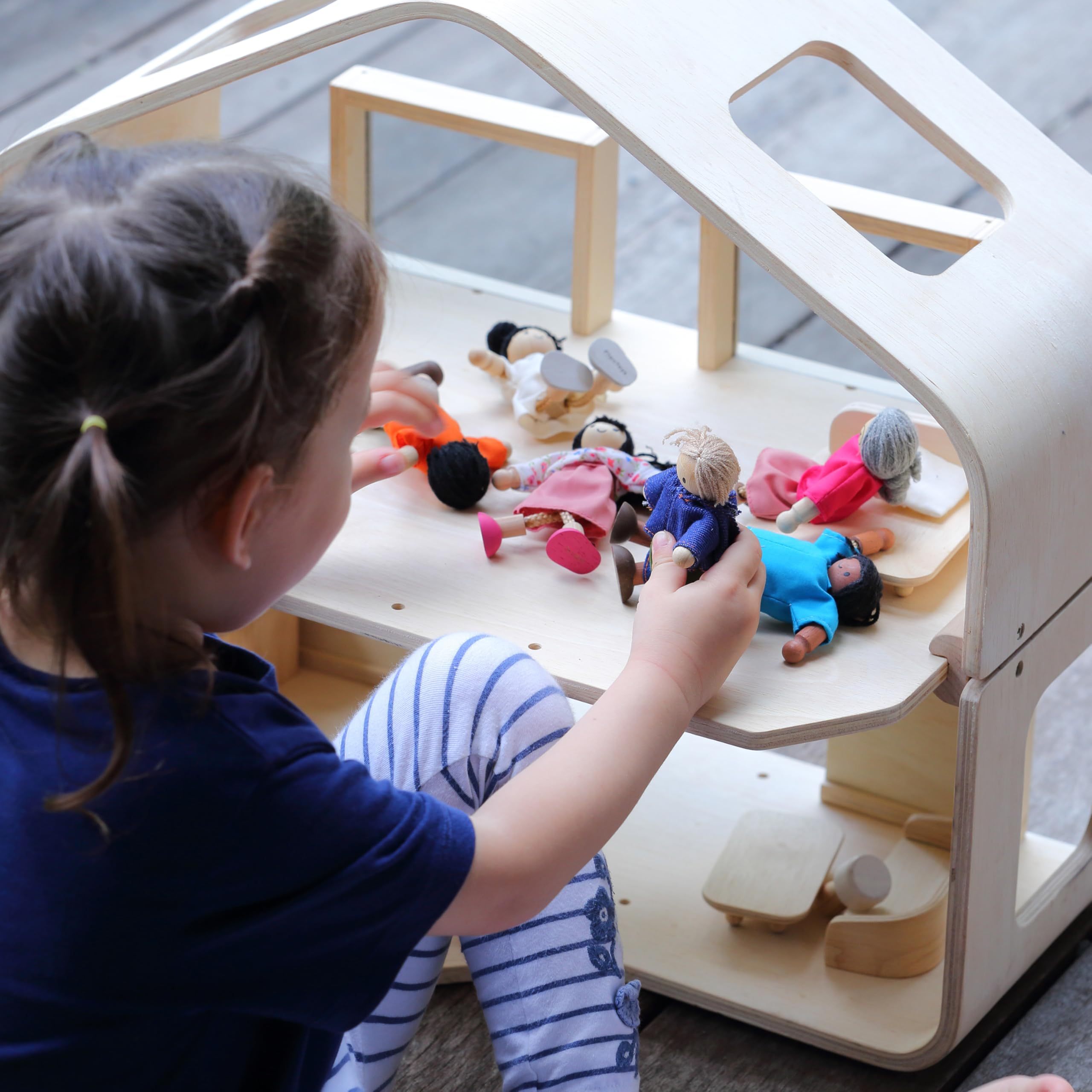 PlanToys Victorian Wooden Dollhouse Playset for Kids