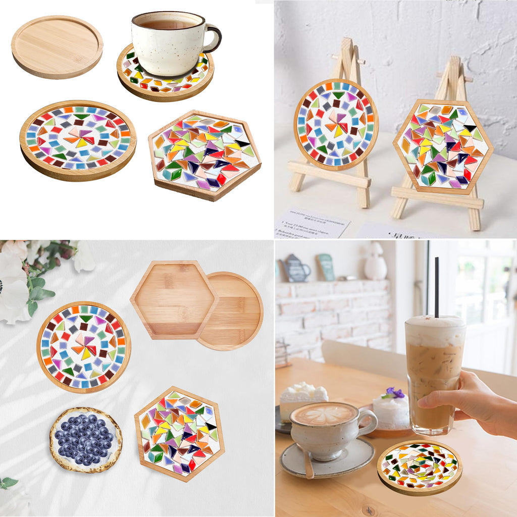 Nuyoach DIY Mosaic Coaster Craft Kit for Adults