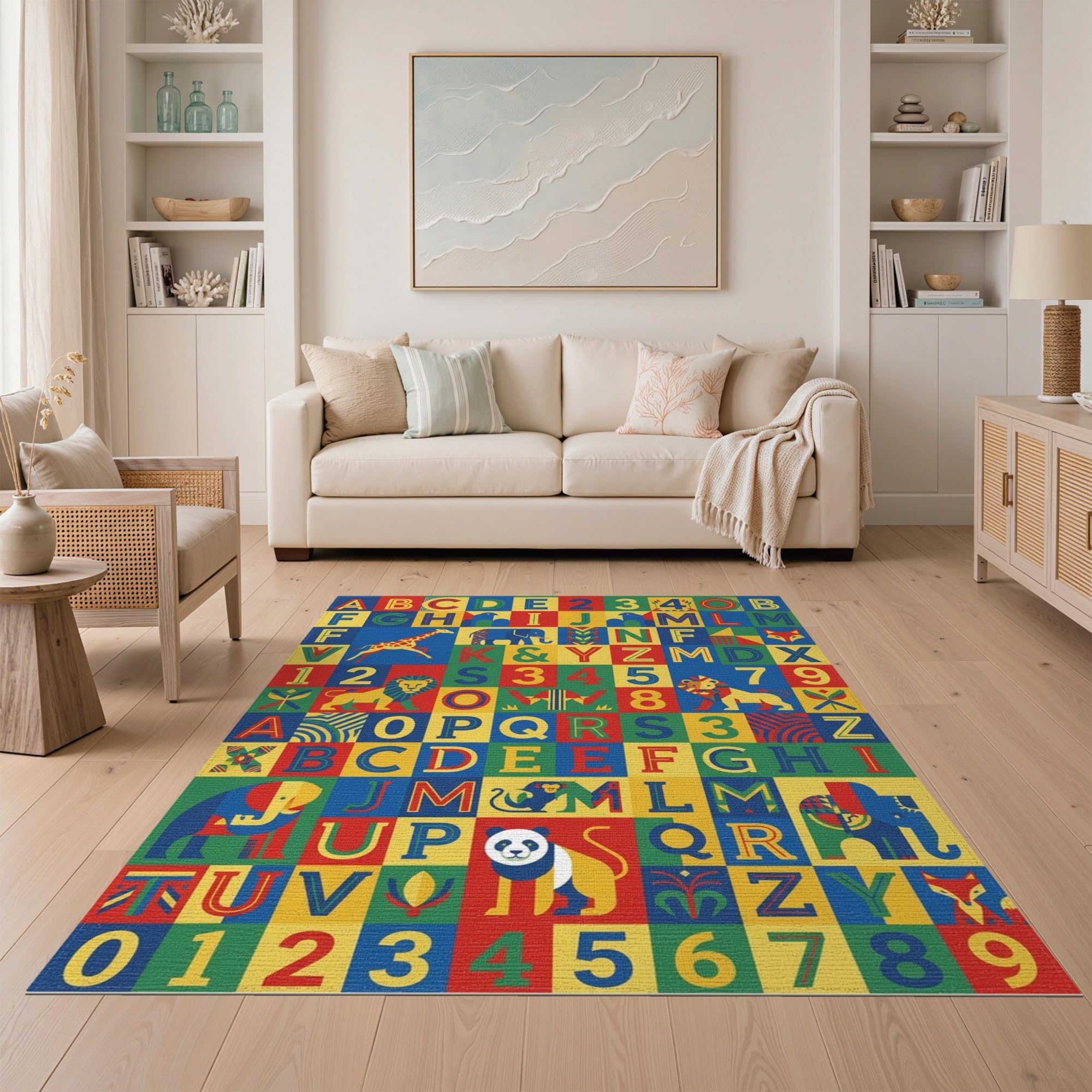 ODIKA Washable Non-Slip Stain-Resistant Area Rug