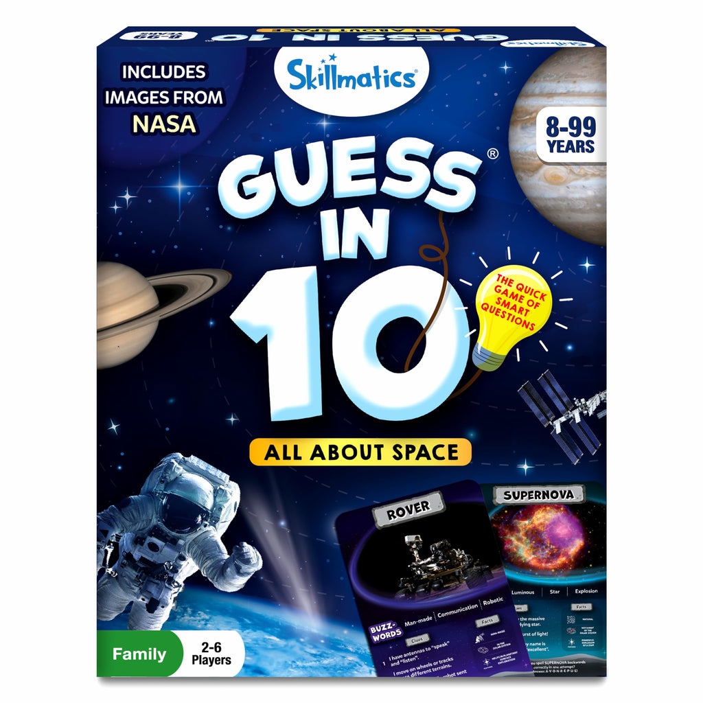 Skillmatics Guess in 10 Smart Questions Travel Card Game
