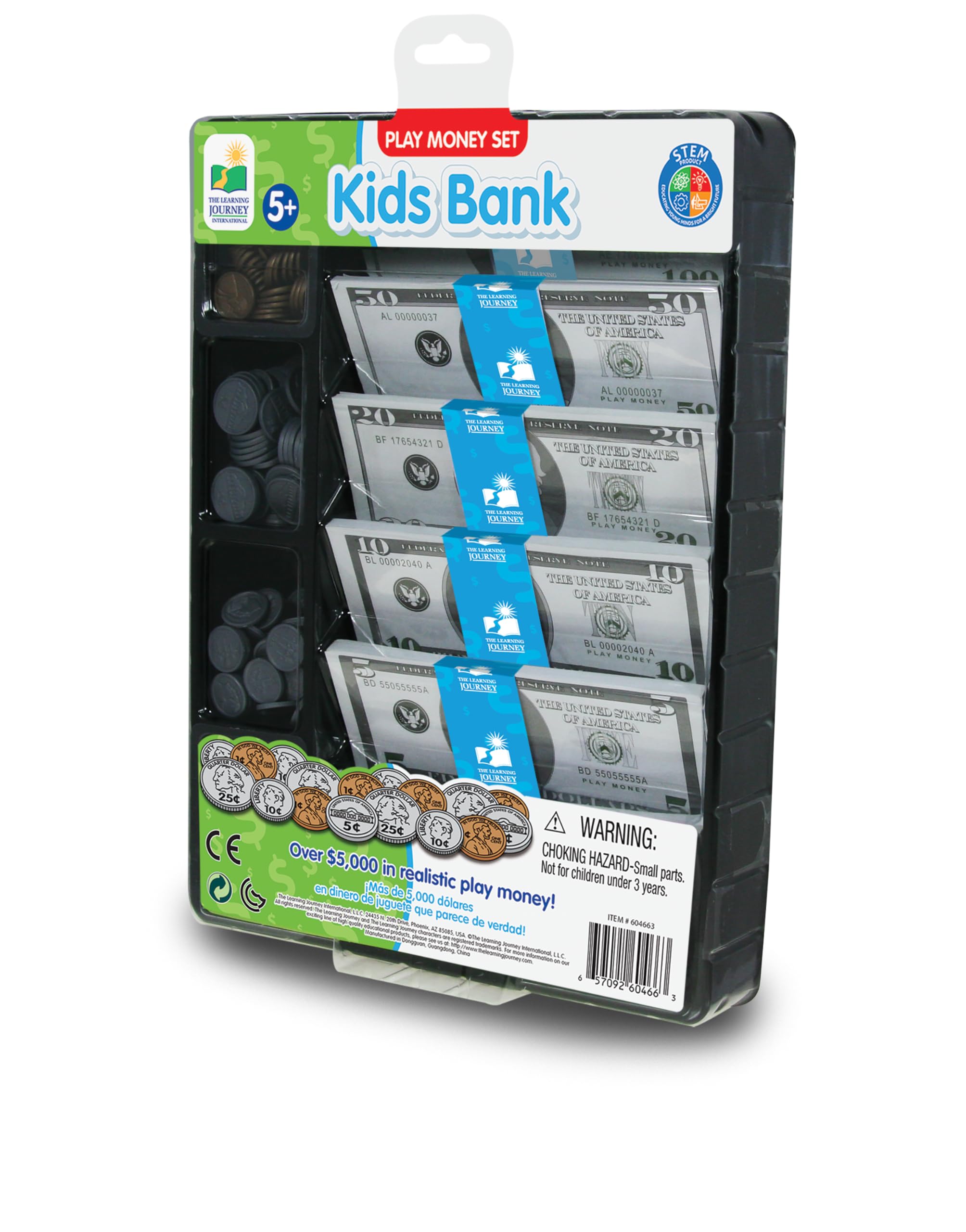 The Learning Journey Kids Bank Play Money Set