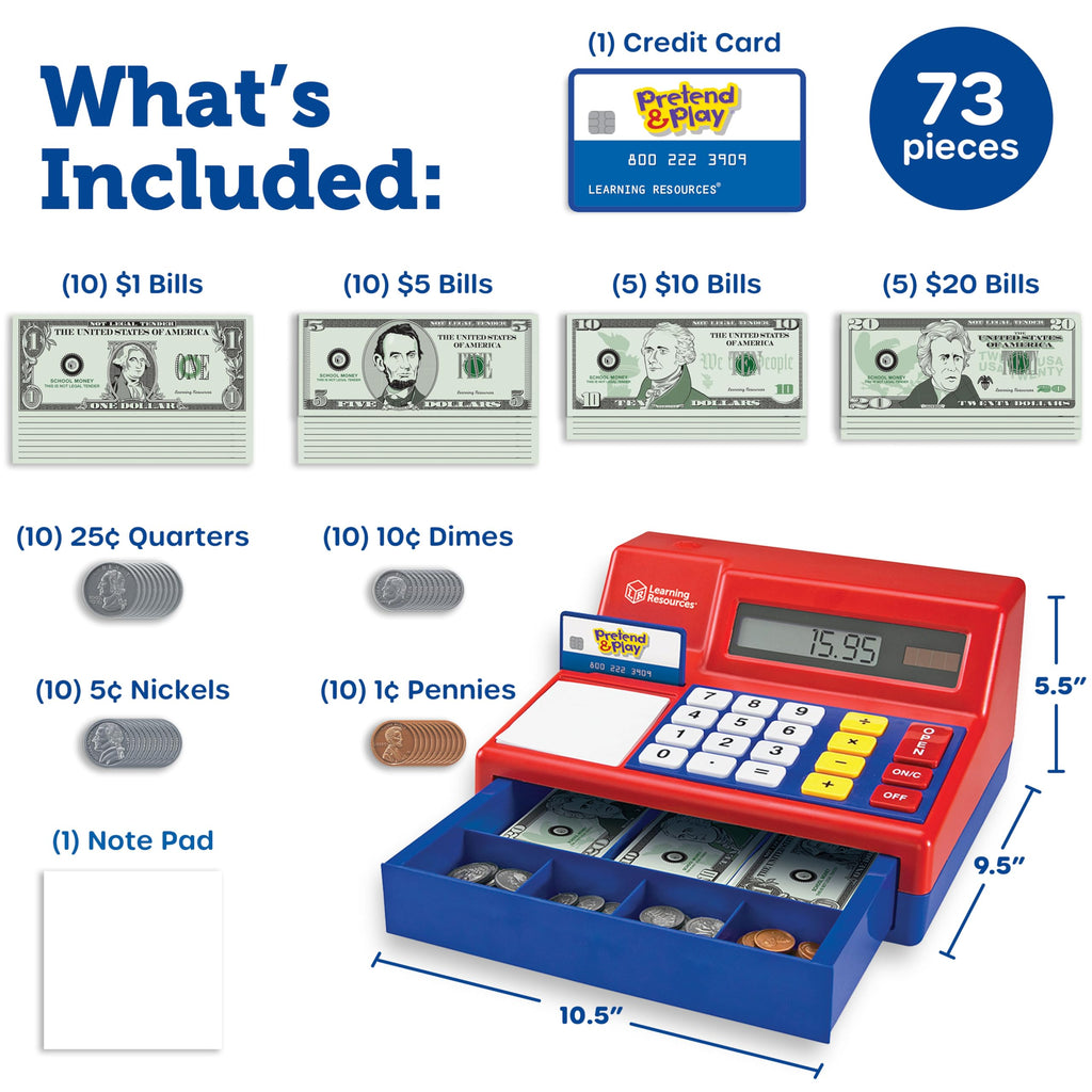 Learning Resources Pretend Play Calculator Cash Register