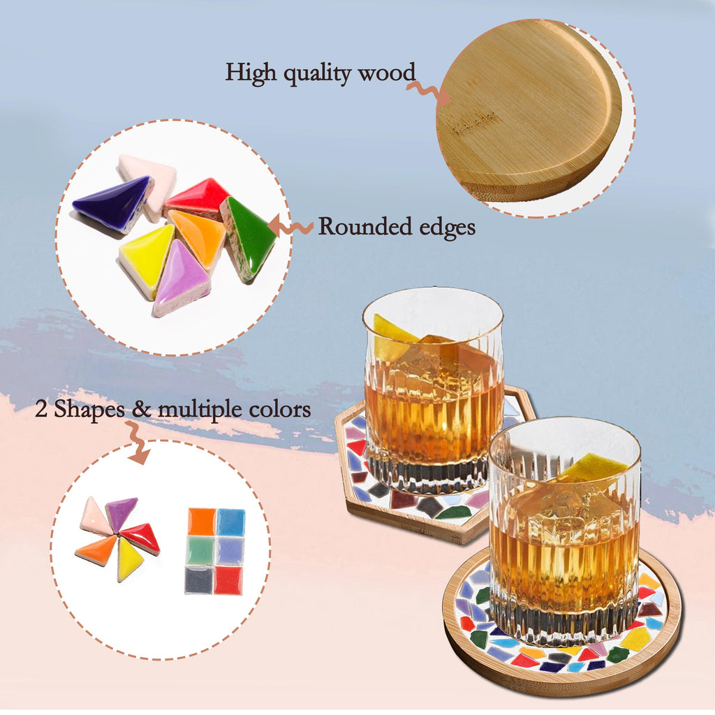 Nuyoach DIY Mosaic Coaster Craft Kit for Adults
