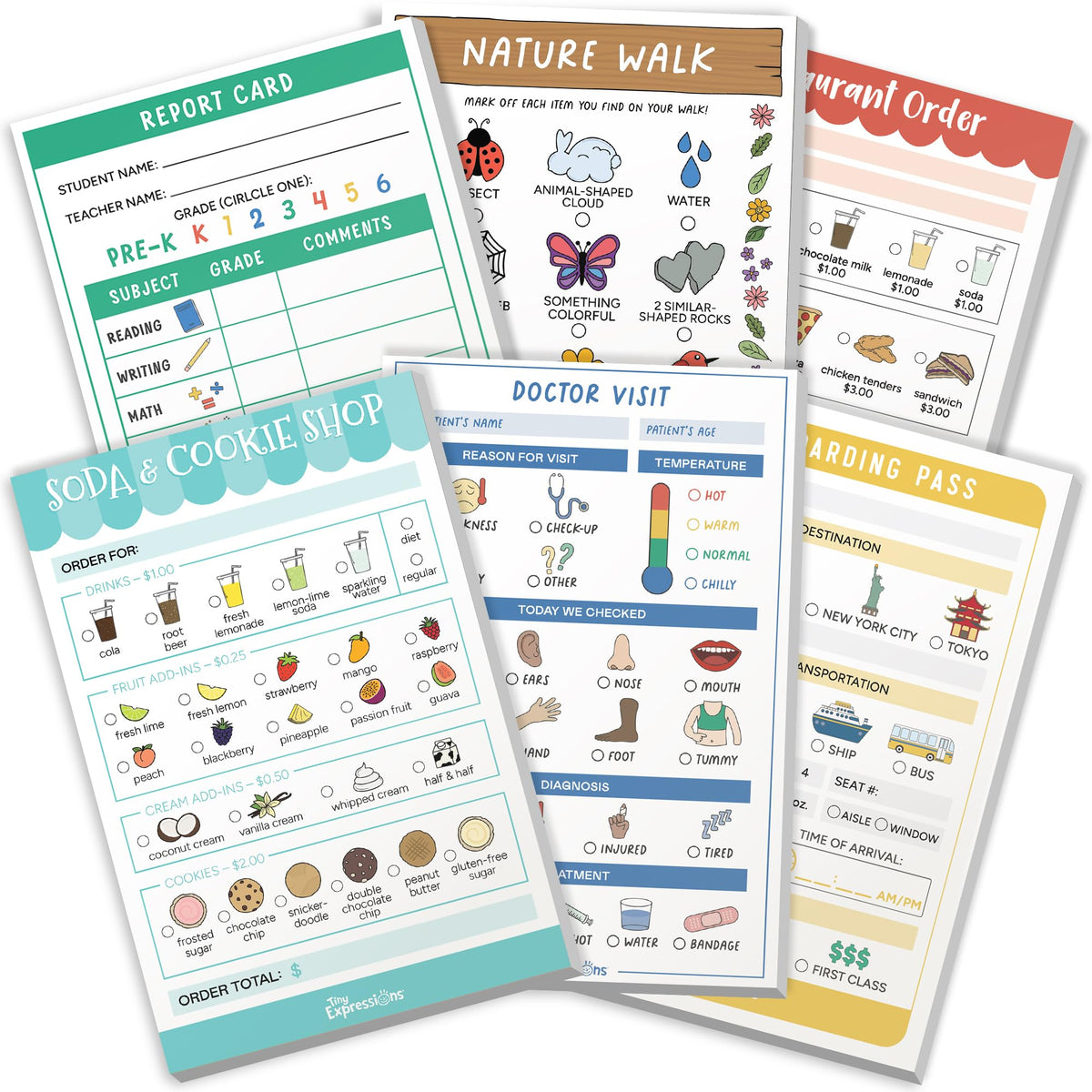Playtime Notepads for Kids Drawing and Writing Activities