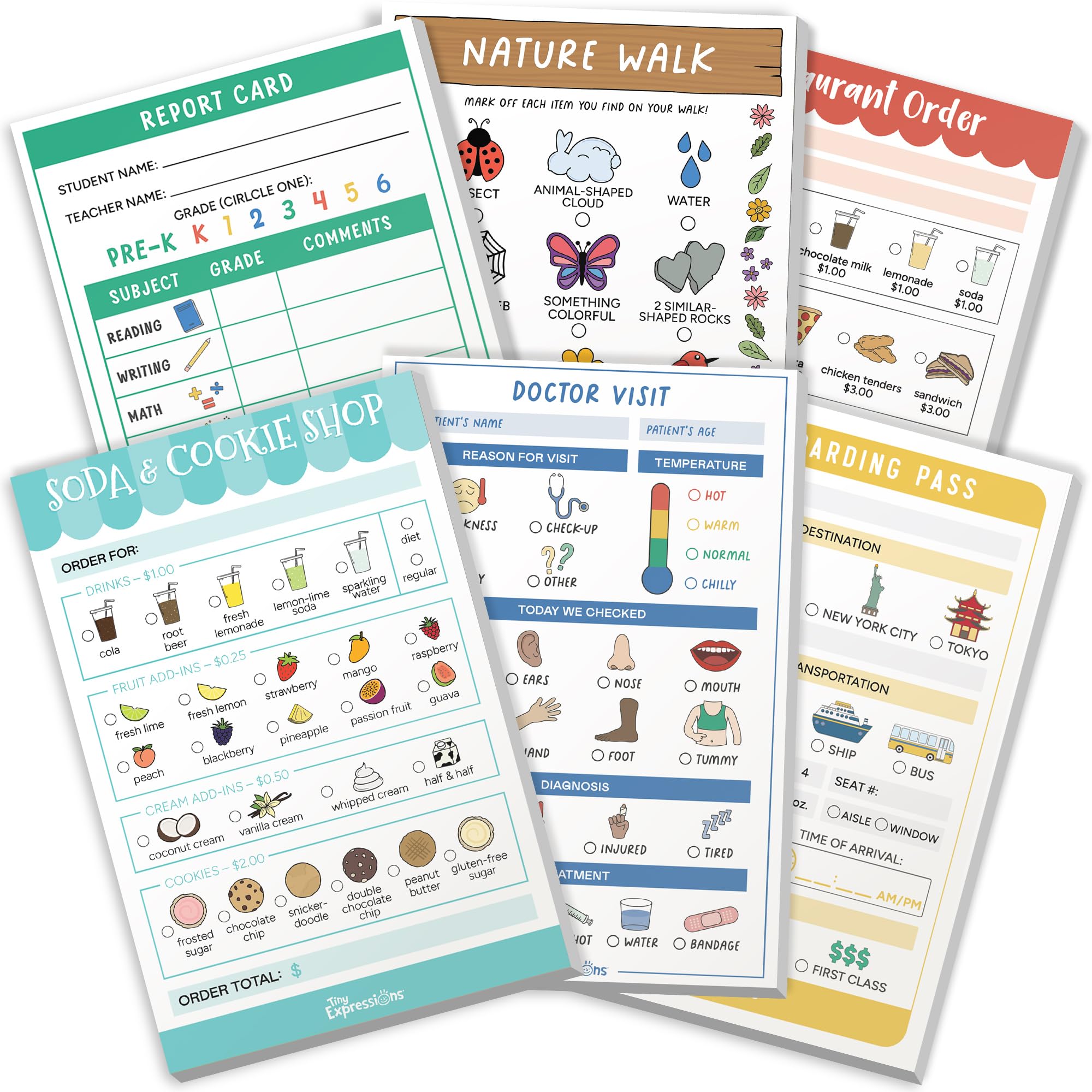 Playtime Notepads for Kids Drawing and Writing Activities