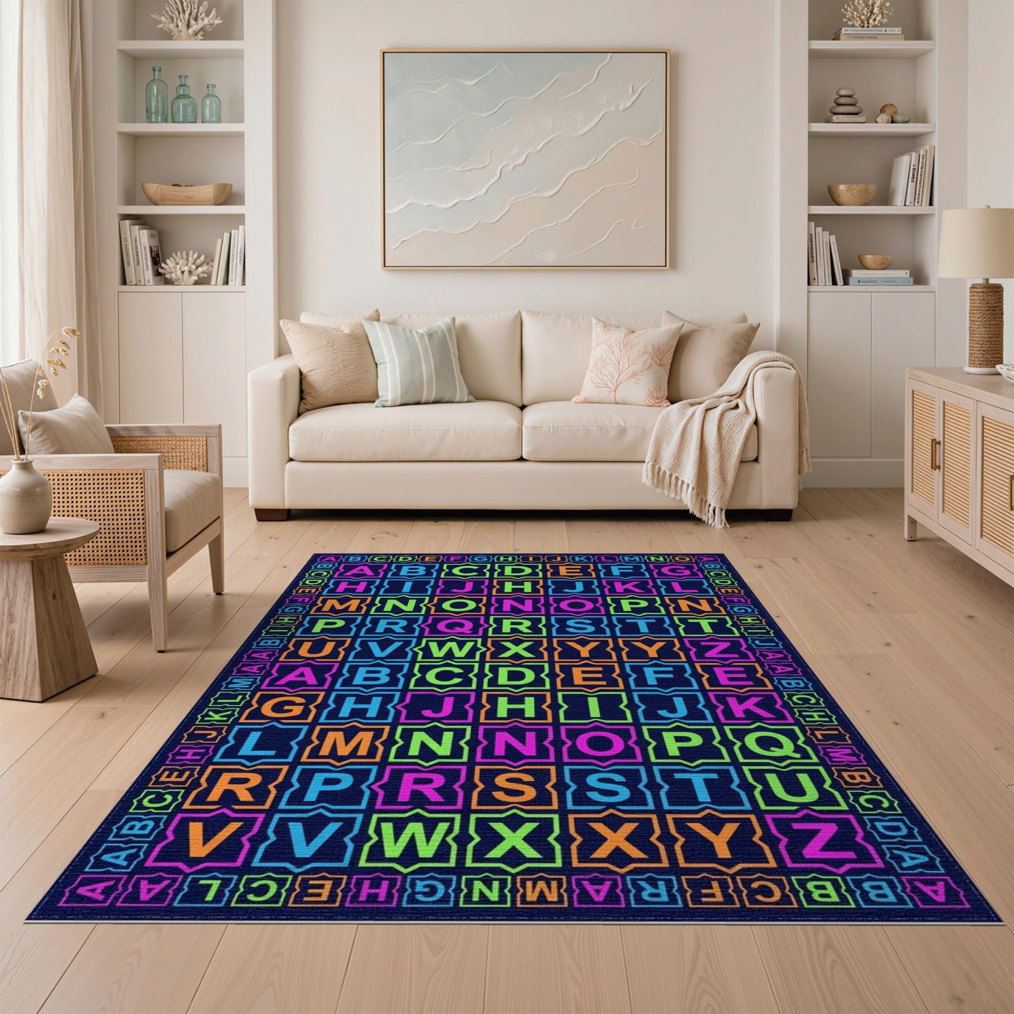 ODIKA Washable Non-Slip Stain-Resistant Area Rug