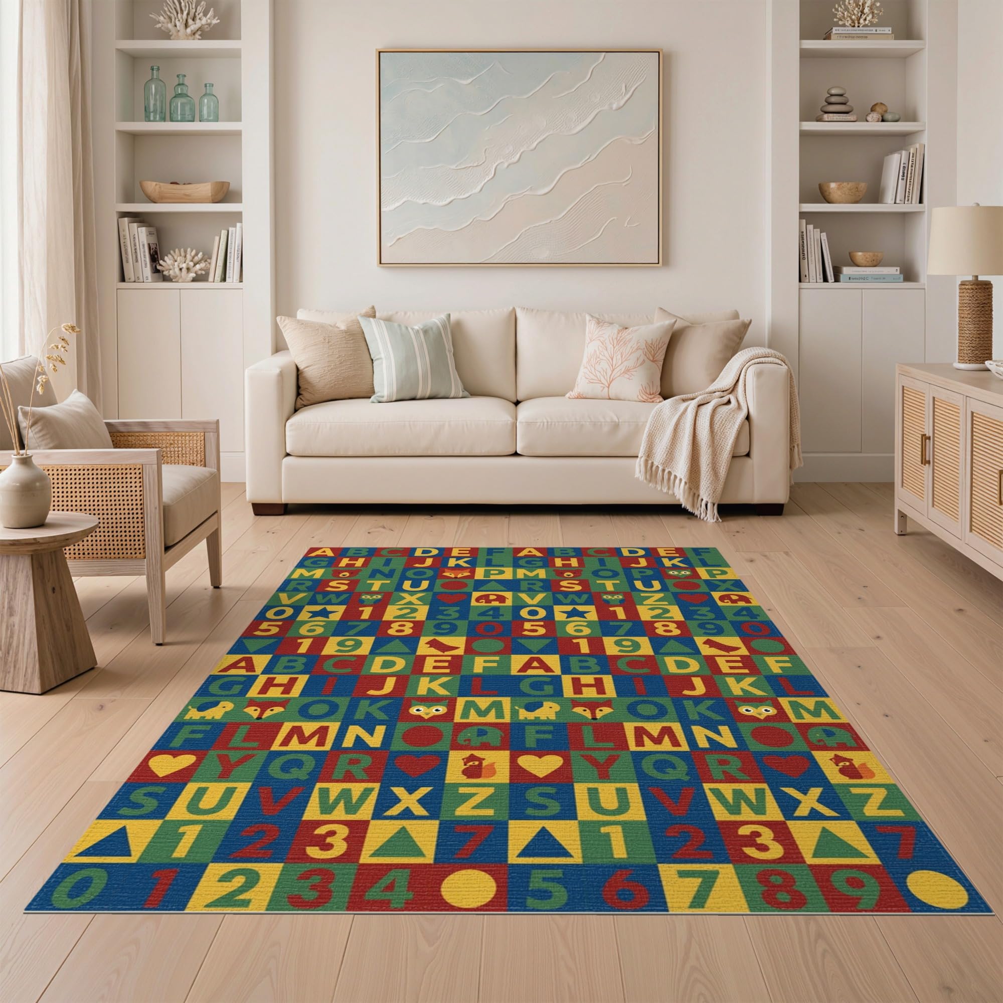 ODIKA Washable Non-Slip Stain-Resistant Area Rug