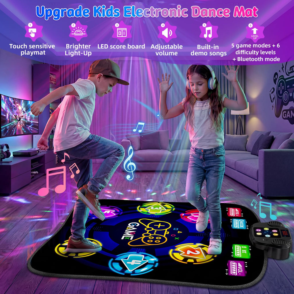 LZFYMXOK Bluetooth LED Dance Mat with Five Game Modes