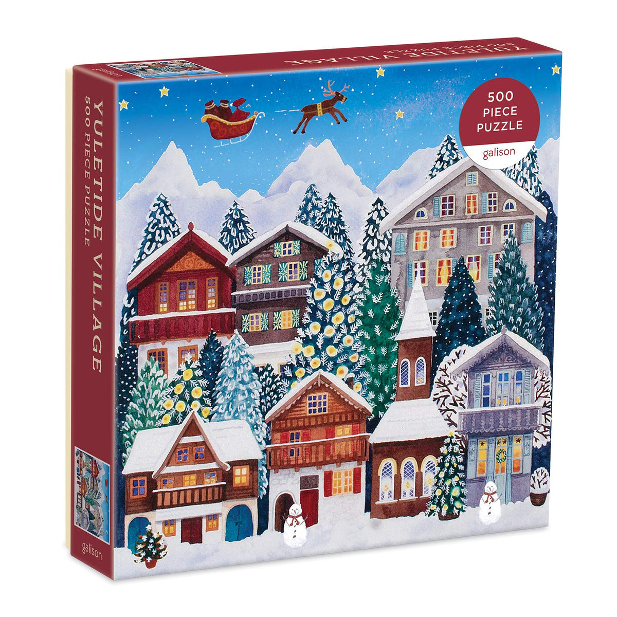 Galison Yuletide Village 500-Piece Festive Winter Puzzle