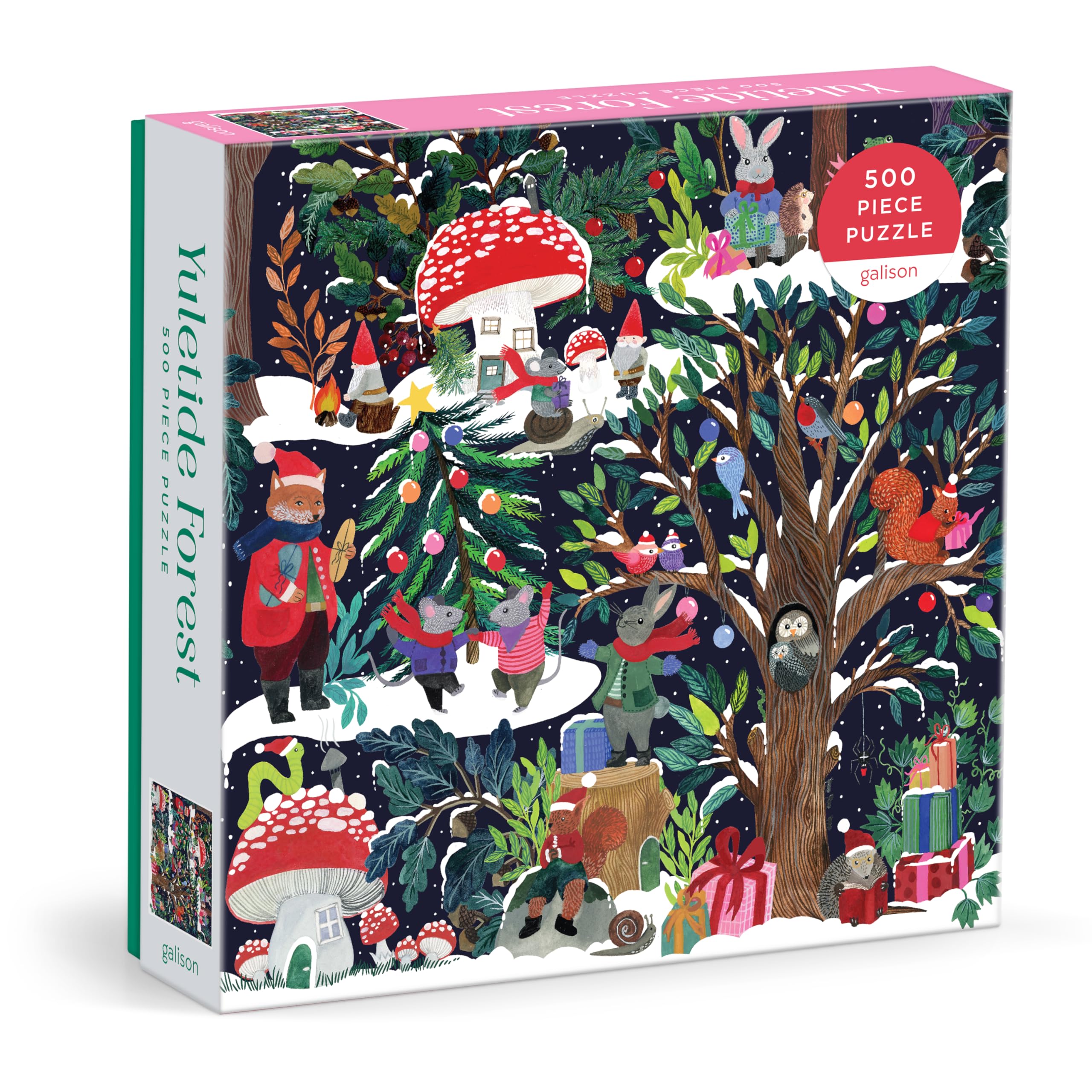 Galison Yuletide Village 500-Piece Festive Winter Puzzle