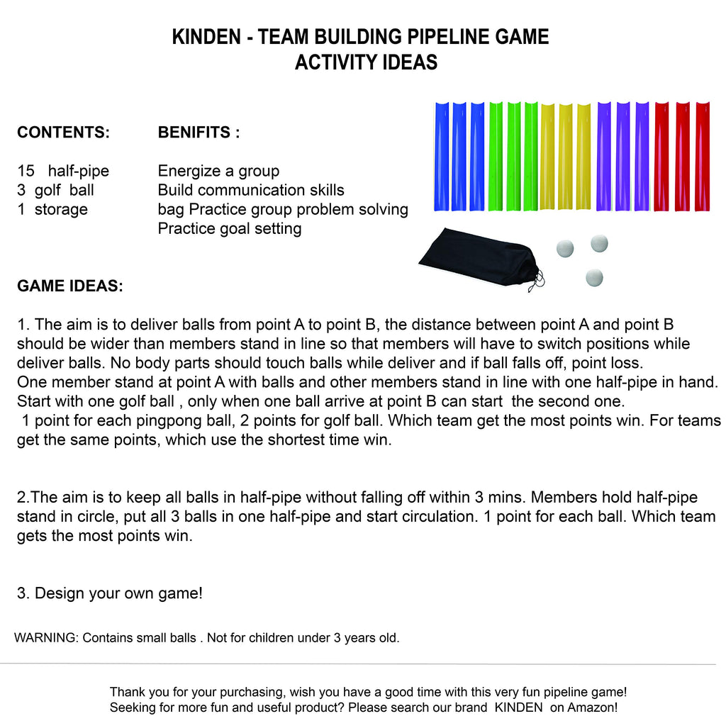 KINDEN Team Building Pipeline Game Kit for Groups